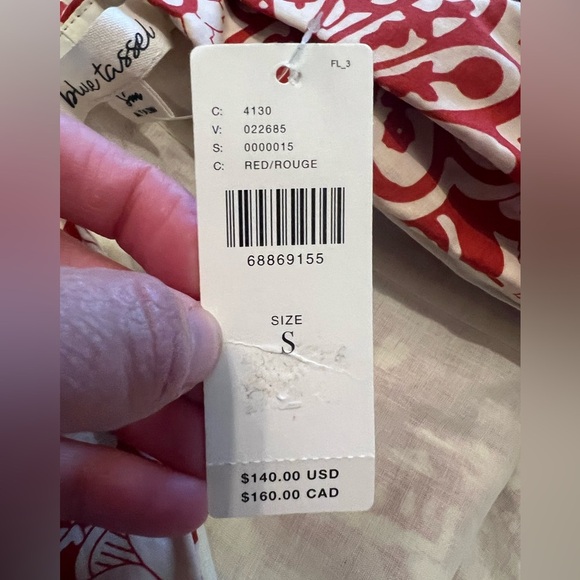 Blue Tassel Anthropologie Strapless Mini Dress! Size Small NWT - Picture 7 of 8